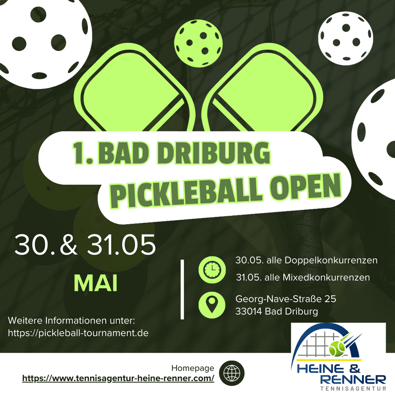 Plakat: 1. Bad Driburger Pickleball-Open