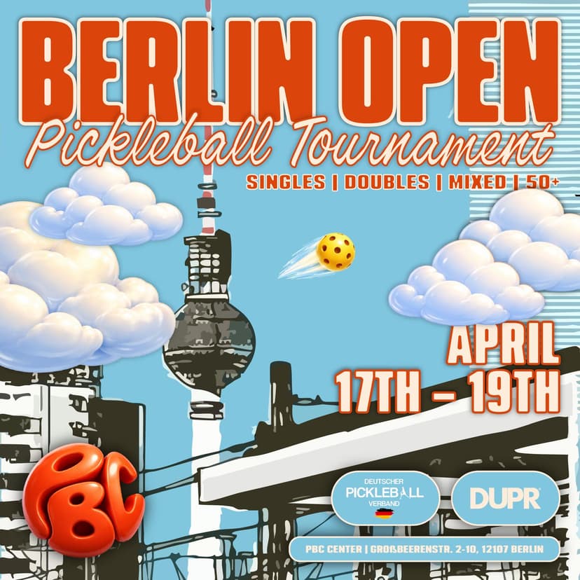 Plakat: 2. Berlin Pickleball Open – by PBC