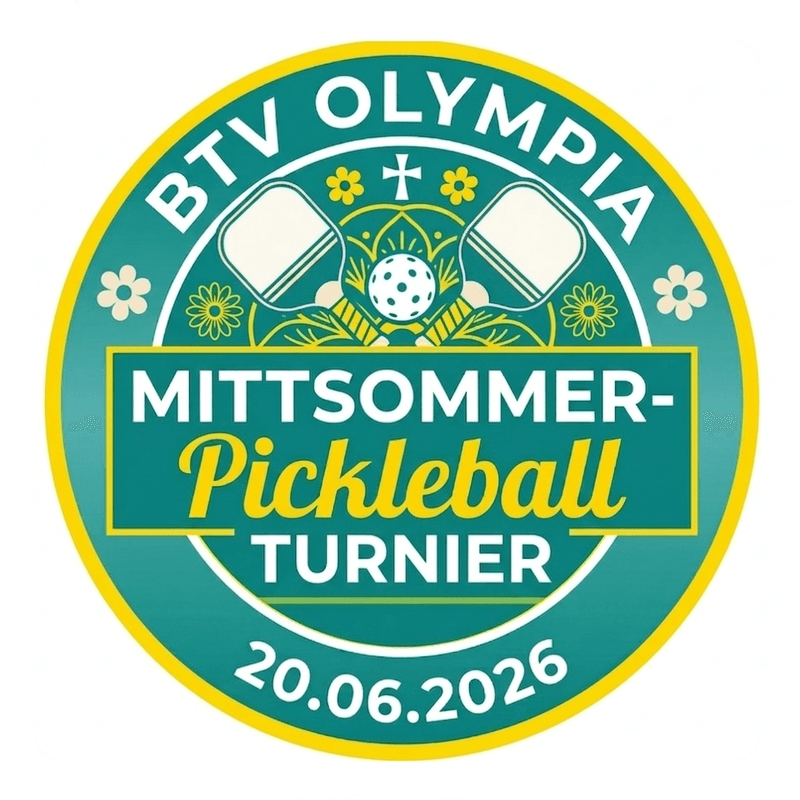 Plakat: Berlin Mittsommer-Pickleball Tournament  - BTV Olympia