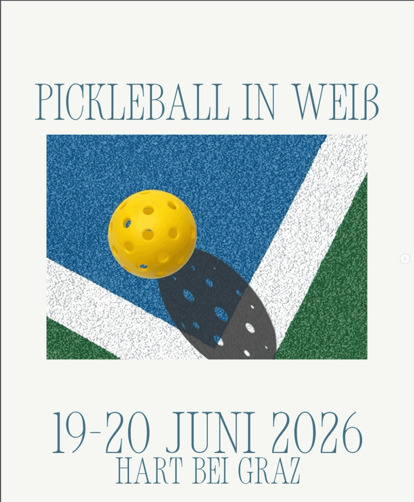 Plakat: 2. Pickleball in Weiß Tournament