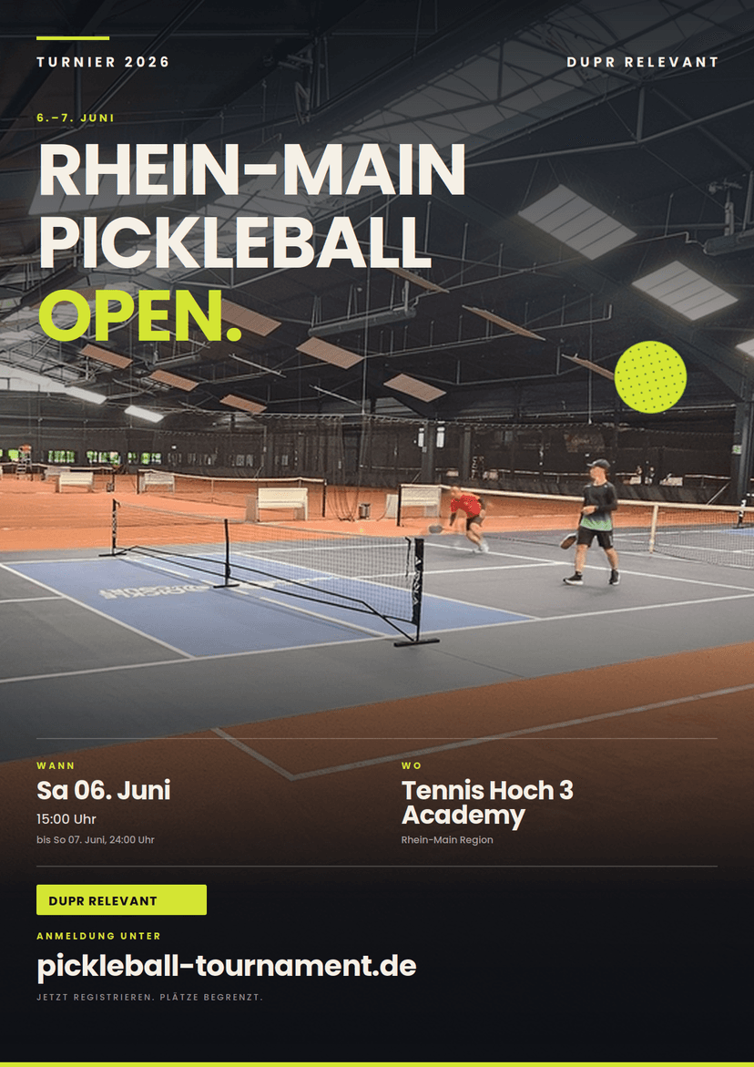 Plakat: Rhein-Main Pickleball Open 2026