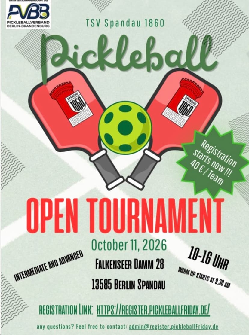 Plakat: TSV Spandau 1860 Open Tournament